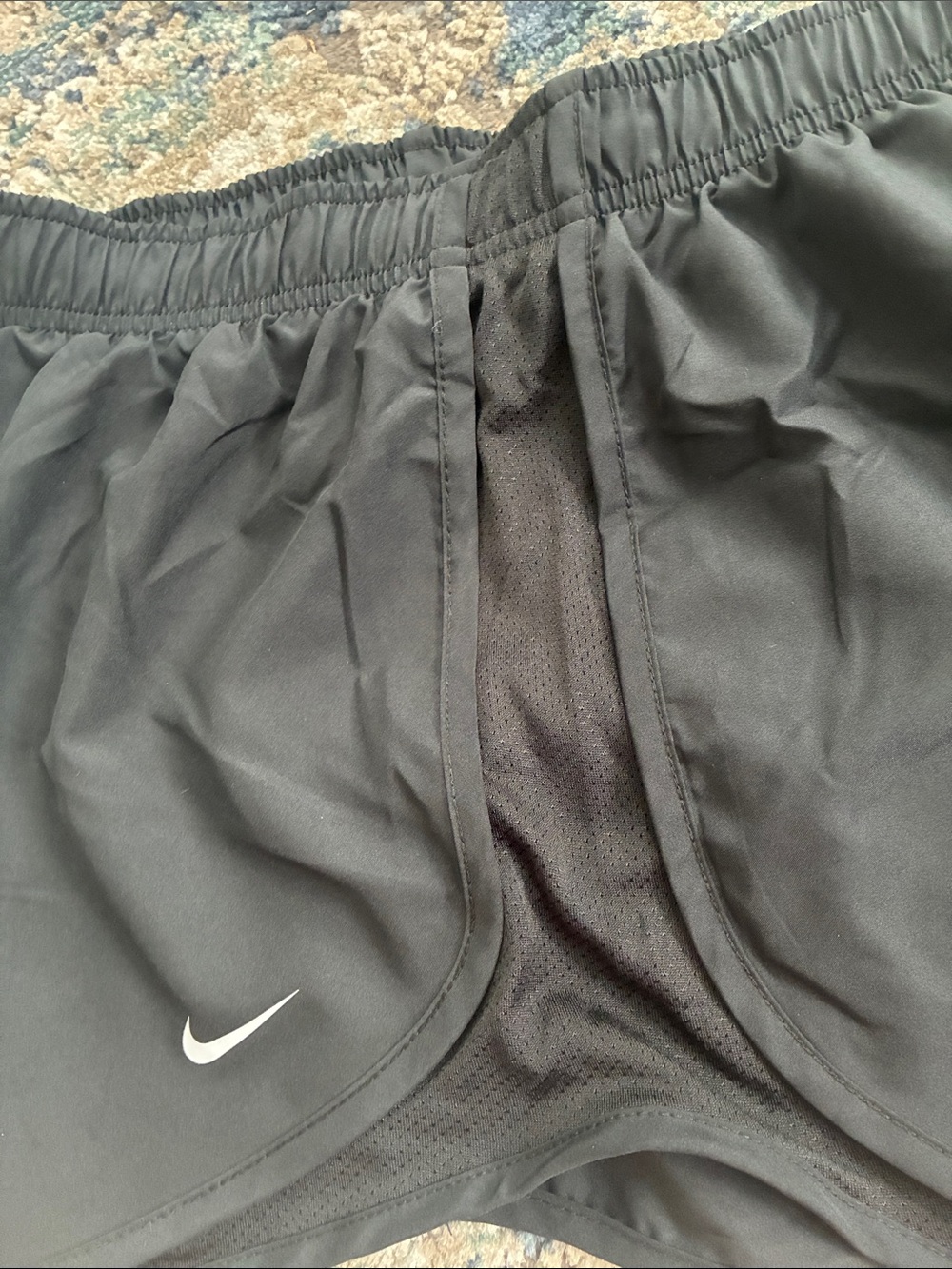 Nike Women’s Black Athletic Running Shorts with Swoosh - Picture 5 of 5